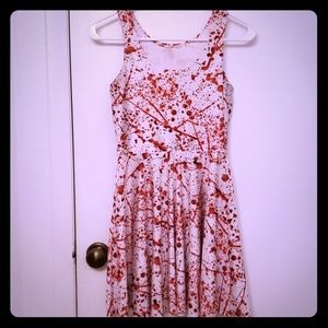 White blood splatter dress halloween costume